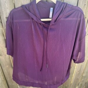 Athleta Lightweight Sheer Purple Hoodie